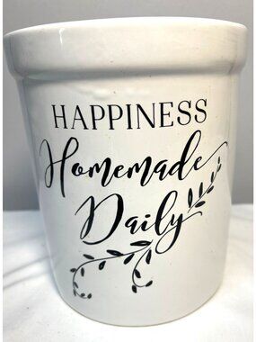 Julie Comstock White Happiness Homemade Daily Ceramic Jar